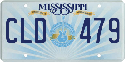 MS license plate CLD479