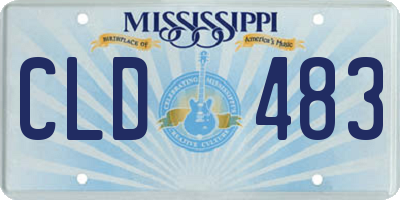 MS license plate CLD483