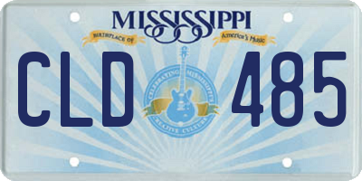 MS license plate CLD485