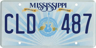 MS license plate CLD487