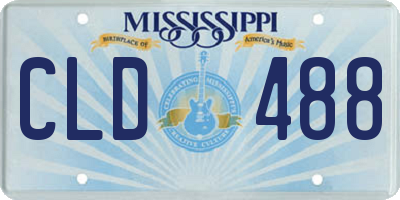 MS license plate CLD488