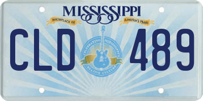 MS license plate CLD489