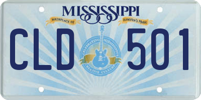 MS license plate CLD501