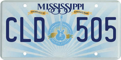 MS license plate CLD505