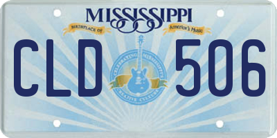 MS license plate CLD506