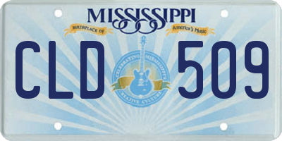 MS license plate CLD509