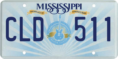 MS license plate CLD511