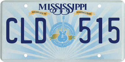MS license plate CLD515
