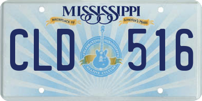 MS license plate CLD516
