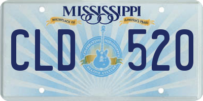 MS license plate CLD520