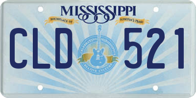 MS license plate CLD521