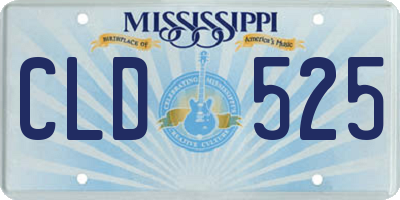 MS license plate CLD525