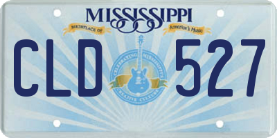 MS license plate CLD527