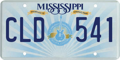 MS license plate CLD541