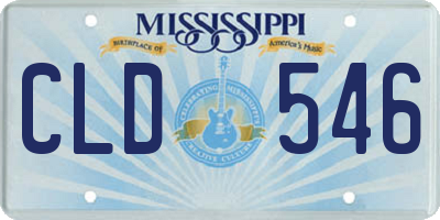 MS license plate CLD546