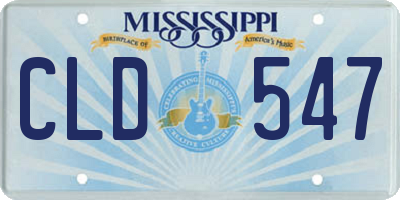 MS license plate CLD547