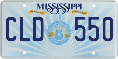 MS license plate CLD550