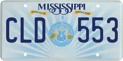 MS license plate CLD553