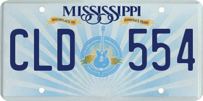 MS license plate CLD554