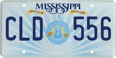 MS license plate CLD556