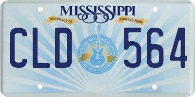MS license plate CLD564