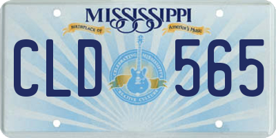 MS license plate CLD565