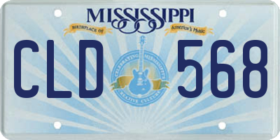 MS license plate CLD568