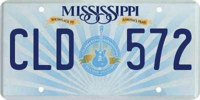 MS license plate CLD572