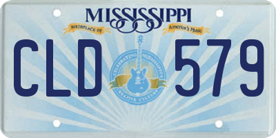 MS license plate CLD579