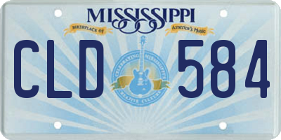MS license plate CLD584