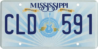 MS license plate CLD591