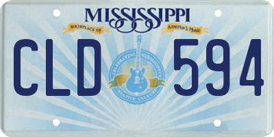 MS license plate CLD594