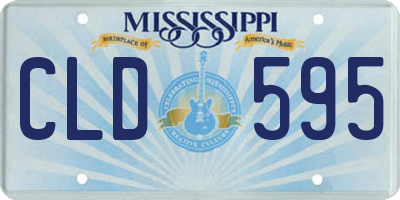 MS license plate CLD595