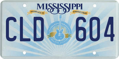 MS license plate CLD604