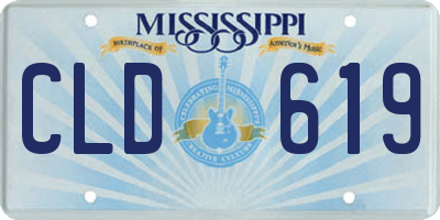 MS license plate CLD619