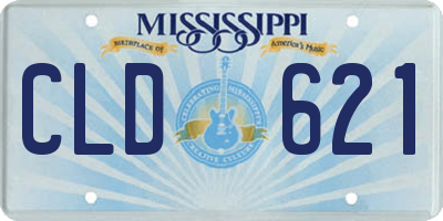 MS license plate CLD621