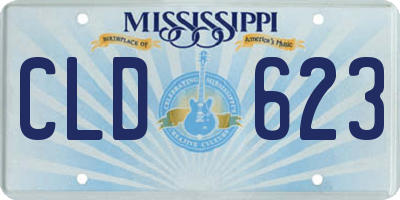 MS license plate CLD623