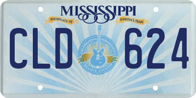 MS license plate CLD624