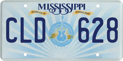 MS license plate CLD628
