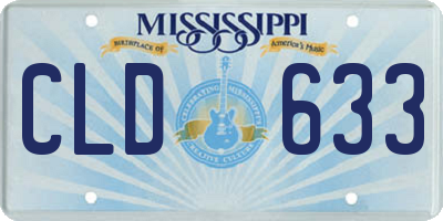 MS license plate CLD633