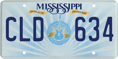 MS license plate CLD634