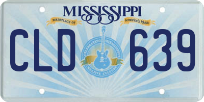 MS license plate CLD639