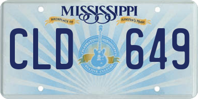 MS license plate CLD649
