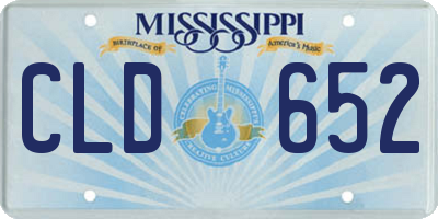 MS license plate CLD652