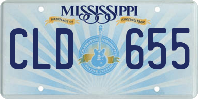 MS license plate CLD655