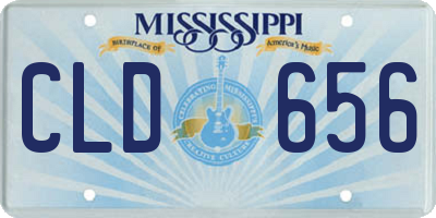 MS license plate CLD656