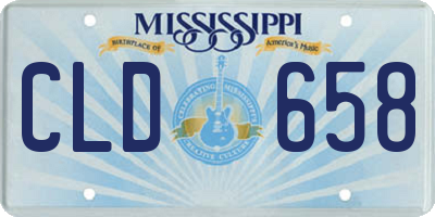 MS license plate CLD658