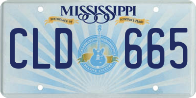 MS license plate CLD665