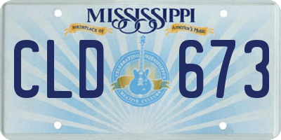 MS license plate CLD673