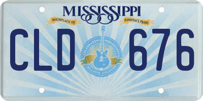 MS license plate CLD676